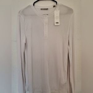 Vince white ribbed shirt